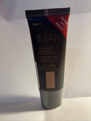 IMAN Luxury Radiance Liquid Makeup Shade CLAY 1  1 fl oz / 30 mL ~ Sealed