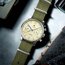 SEAGULL 1963 Exhibition Case Sapphire Glass Chronograph Mechanical Watch 40MM