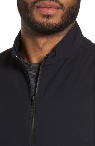 NEW Theory Scotty Bevan Zip Front Windbreaker Jacket - Black - Small - Picture 4 of 12