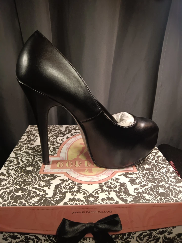 Nuevos tacones de aguja Bordello Teasers plataforma talla 10 Foto 4 de 4
