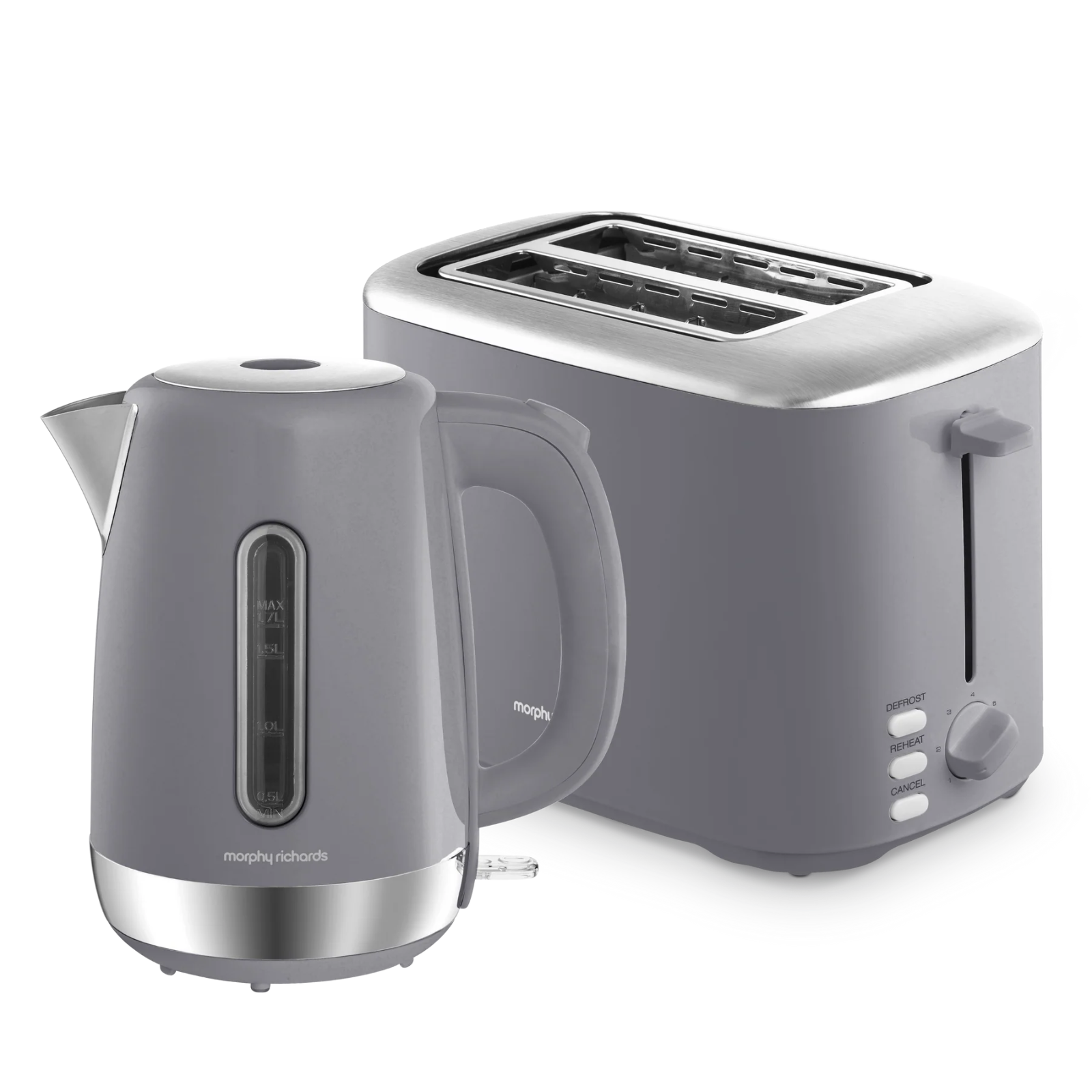 Morphy Richards  1.7L  Kettle & 2 Slice Toaster Breakfast set Equip  Grey 950506