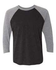 Next Level UNISEX 3/4 Sleeve Raglan Tri-Blend Baseball T-Shirt Tee XS-3XL 6051