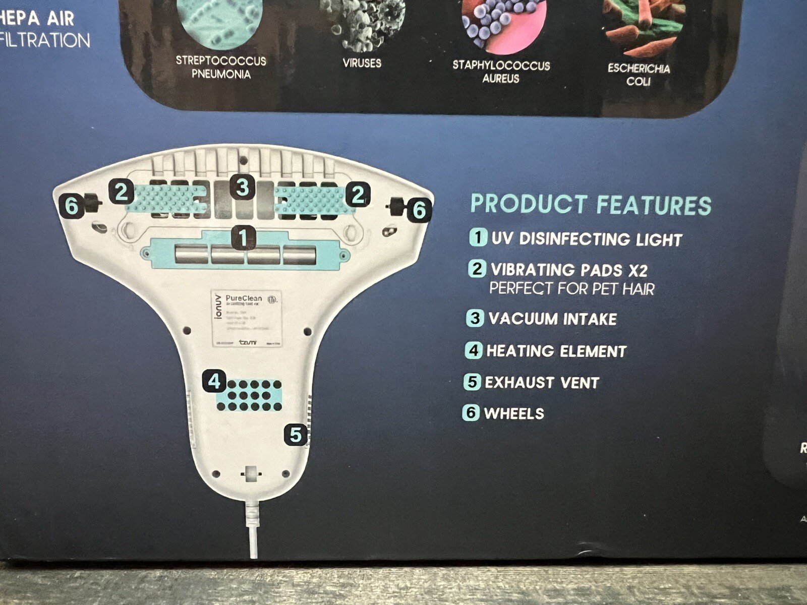 TZUMI 7689 Ionvac Pure Clean UV Sanitizing Handheld HandVac Vacuum