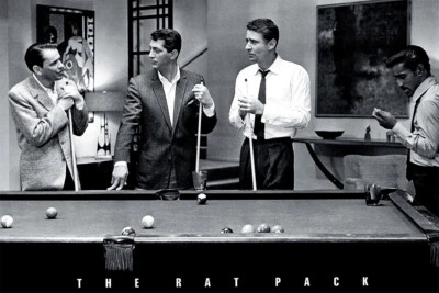 TURXIN The Rat Pack Playing Pool Art Wall Indoor Room Outdoor - POSTER 20x30
