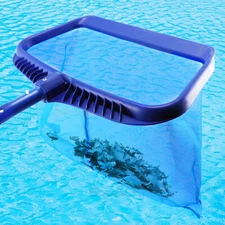 Swimming Pool Leaf Rake Skimmer Net - Heavy Duty Debris Cleaning Scoop Mesh Bag