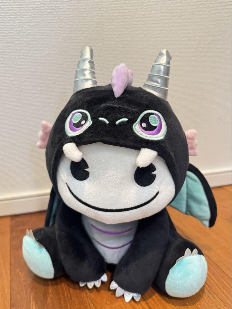 Bigo Live Dino Go-chan Plush Doll Black costume Dragon Ver Rare