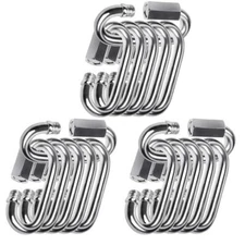 Quick Link 304 Stainless Steel D Shape Locking Carabiner Keychain Buckle for ...