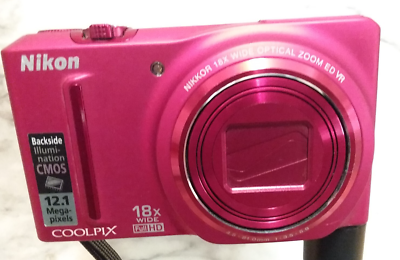 RED Nikon COOLPIX S9100 12.1MP 18x Zoom HD Digital Camera in BOX w