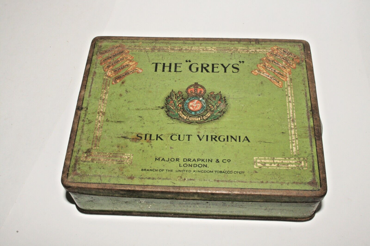 the greys silk cut virginia tobacco tin VINTAGE THE 