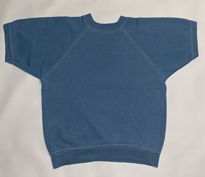 Vintage 60s Utility Knit Short Sleeve Raglan Crewneck Sweatshirt