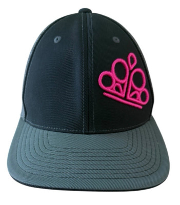 Pacific Headwear Paparazzi Cap Hat  Fitted S/M Mesh Black Gray Poly Nylon Cotton
