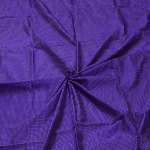 Tissu Sari Soie Pure Bleu Vintage 3,7m - 100% Soie Artisanale Inde - Occasion