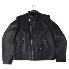 Schott Leather Motorcycle Jacket Mens 46 Cafecto Steerhide Hybrid Cafe Racer