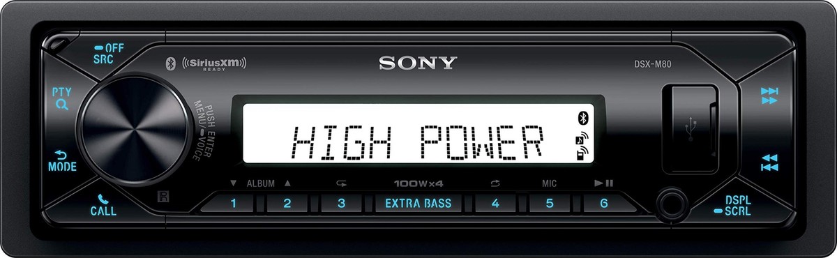 Sony DSX-M80 High Power Marine Stereo 45W x4 RMS Bluetooth