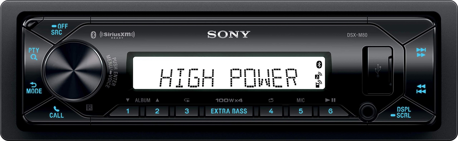Sony DSX-M80 High Power 45W X 4 Rms AM FM Marine Stereo | Bluetooth ...