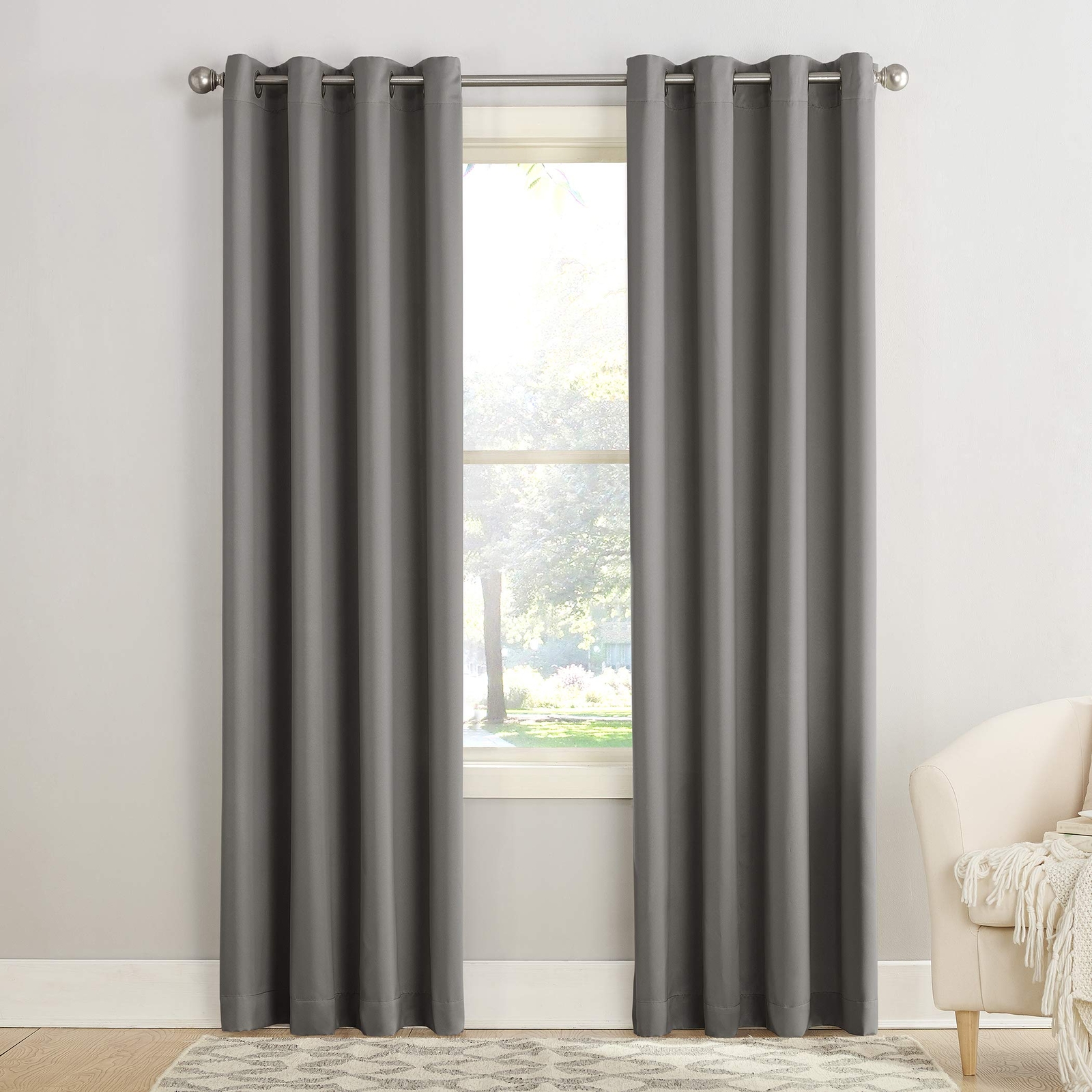 Sun Zero Barrow Grommet Blackout Curtain Single Panel Energy Saving