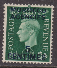 Morocco Agencies 1937 George VI 5 centimes on 1/2d SG 230 VGC