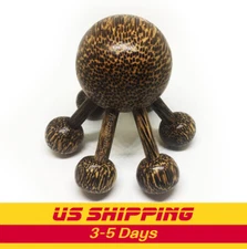 Spider 6 Leg Shape Massager Palm Wood Foot Back Neck Shoulder Full Body Thailand
