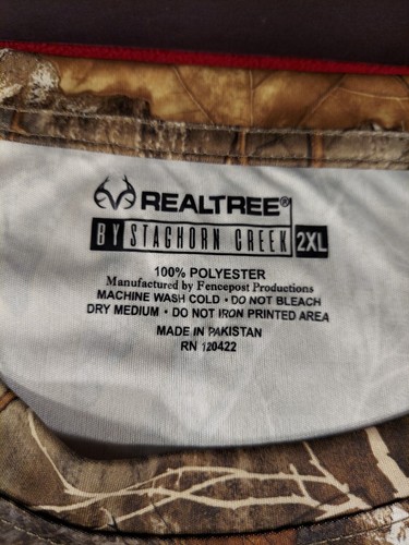 Realtree Edge By Staghorn Creek 2X Short Sleeve Polyester Camo Shirt NEW - Picture 8 of 12