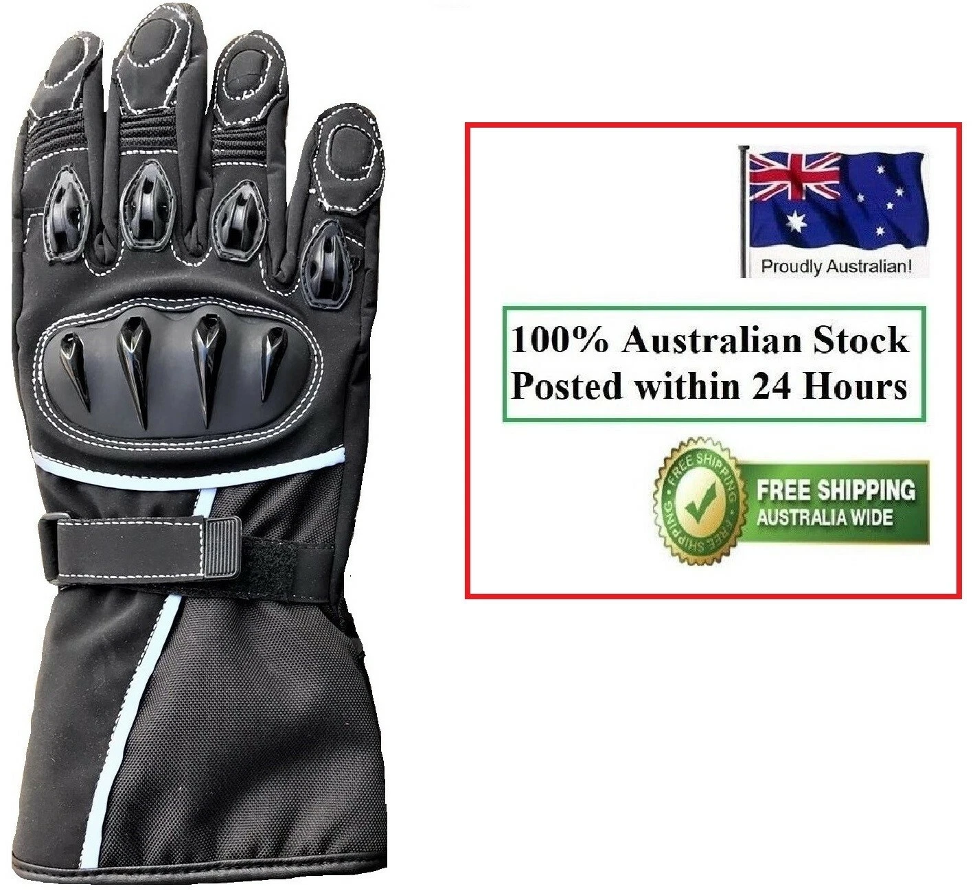 Motorcycle Gloves Waterproof Summer Carbon Knuckle Protection Bike Riding Gloves