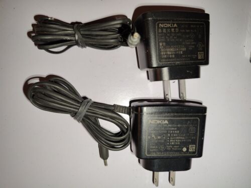 Genuine OEM Nokia AC-3U Universal Charger 1/8" 3.2mm Connector - LOT OF 2 - Picture 1 of 2