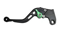 1x black short motorcycle clutch lever green for triumph 675 street triple 08-13