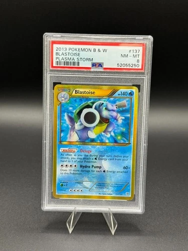💥BLASTOISE Secret Rare #137/135 Pokemon Black & White Plasma Storm PSA 8 NM-MT