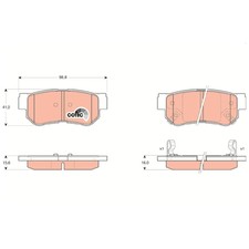 Satz Bremsbeläge Bremsklötze hinten für Hyundai Elantra 3 XD 4 HD Getz | 2395