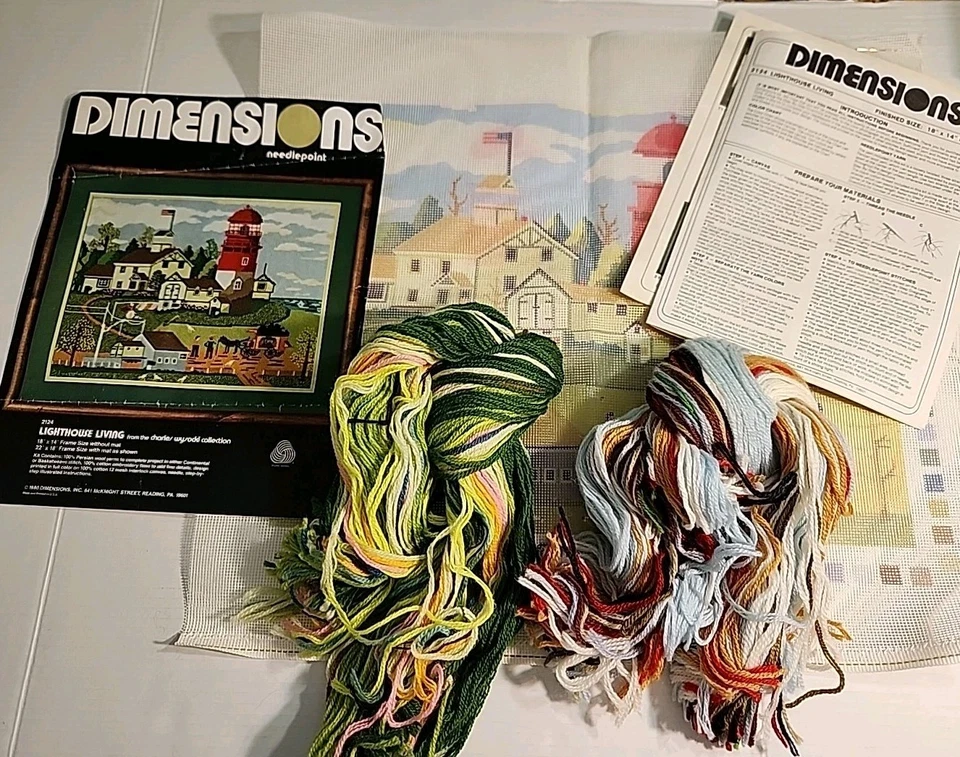 Dimensions Needlepoint Kit 2124 Lighthouse Living 1980 Charles Wysocki - Image 2 of 4