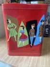 Vintage 70's Red Doll Luggage Case with Barbie style Graphics By Luce