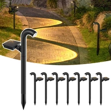 Solar Pathway Lights, 8 Pack Solar Garden Lights Outdoor Waterproof with 1 Hi...