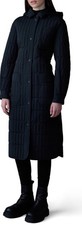 New Mackage Tadoka Down  Feather Long Hooded Coat In Black Size L 1090