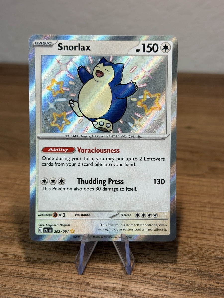 Pokmon TCG Snorlax 202/091 Shiny Holo Rare | eBay
