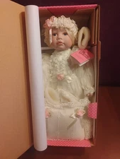 Doll vintage porcelain Paradise Galleries Heavenly Christening doll -NRFB