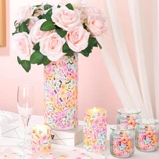 200 Pcs Conversation Hearts Vase Filler Resin for Candle Filler Candle Holder...