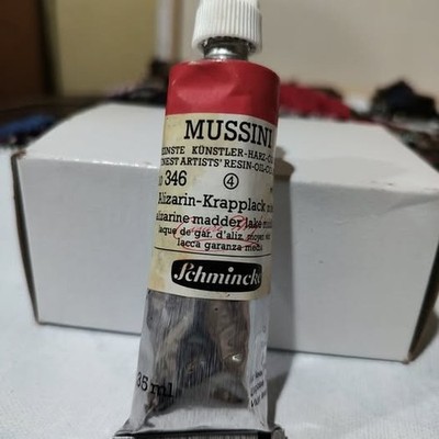 Vintage Schmincke MUSSINI OIL PAINT Alizarine Madder Lake Middle 35ml Never Used