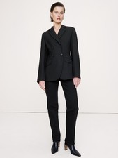 Banana Republic Hourglass Blazer 12 Black Jacket 853795 NEW