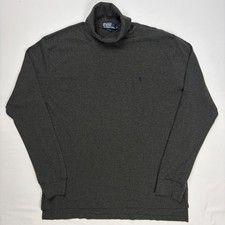 Vintage Polo Ralph Lauren Shirt Mens XL Gray Turtleneck Cotton Long Sleeve