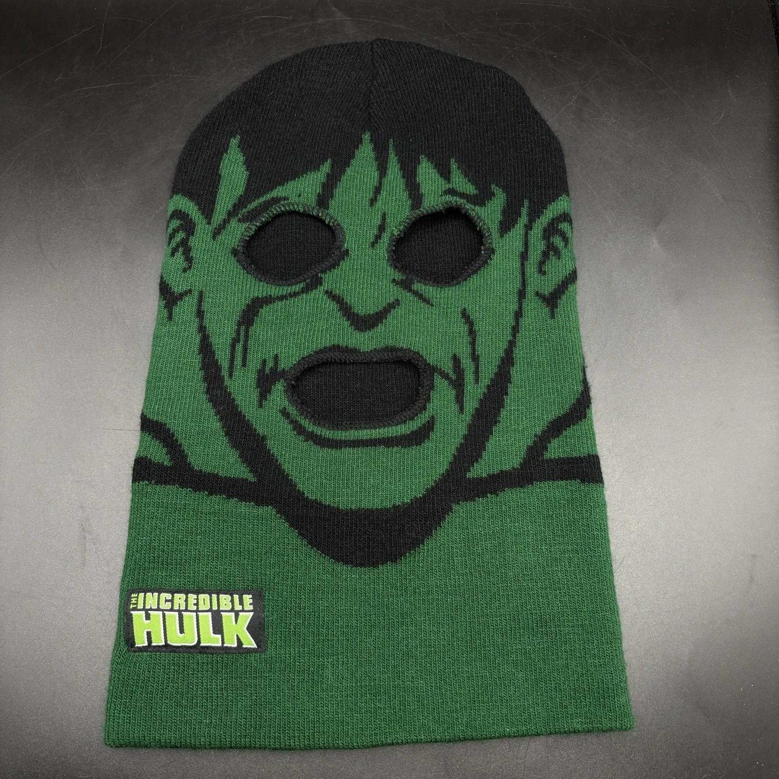 Marvel The Incredible Hulk Movie Promo Ski Mask Green Hat 2008 Super Hero Cap