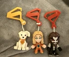 DC Krypto Supergirl Villain 3-Pack Plastic Figure Keychain Set Multicolor