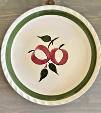 Blue Ridge Southern Pottery Apple Plate 9.25” Vintage HandPainted Underglaze