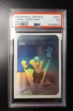 1990 MARVEL UNIVERSE HOLOGRAM #MH1 COSMIC SPIDER-MAN PSA 7