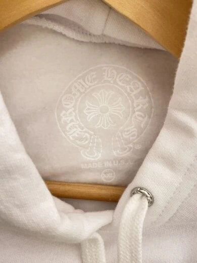 FELPA CON CAPPUCCIO CHROME HEARTS FERRO DI CAVALLO Felpa con cappuccio floreale XXL Cotone Bianco Stampa 