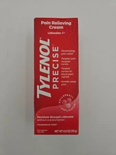 Precise Pain Relieving Cream, Maximum Strength 4% Lidocaine Topical Analgesic fo
