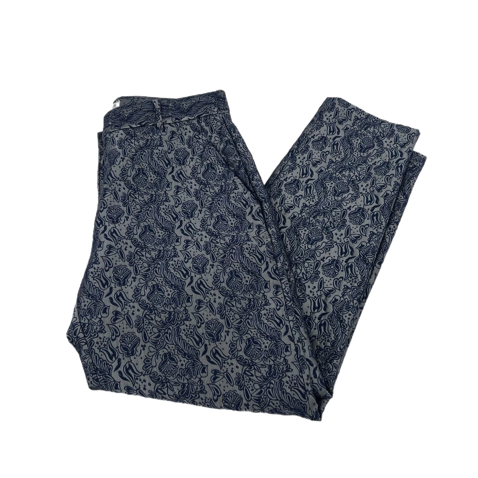 Lucca Couture Navy Floral Trousers | Women’s XS Regular Fit