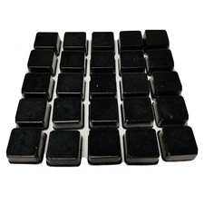 25 Peel and Stick Square Rubber Feet Bumpers 3/4in Wide x 3/8in Tall  Adhesive