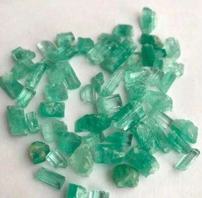100 Pices Emerald Rough, Rare Emerald, Emerald Rough Lot,Colombian Emerald Rough - Image 1 of 3