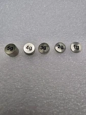 Headshell Extra Weight Set 1,2,3,4,5 Gram.  Fits TECHNICS and Others.  