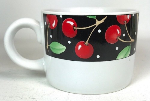 Sakura Mary Engelbreit Cherries Cup Mug 1994 Replacement Used - Picture 5 of 7