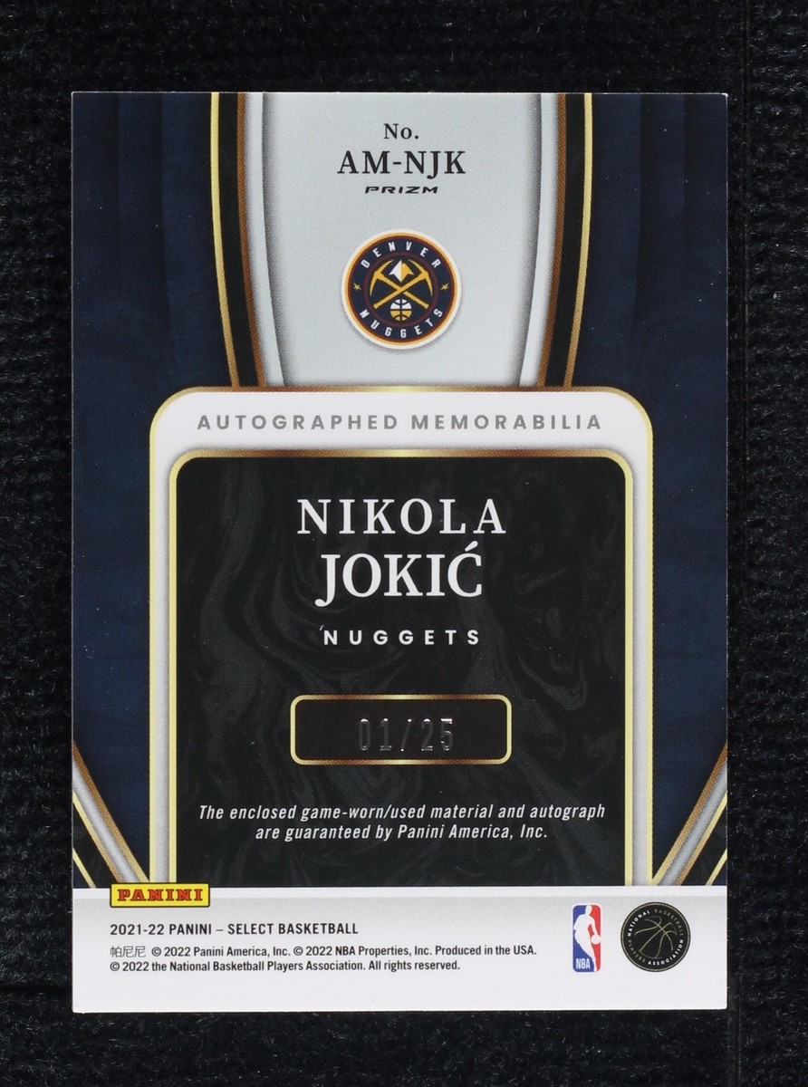 その他 NIKOLA JOKIC PANINI SELECT PSA T25040801 22-23 Panini Select Nikola Jokic Zebra Concourse No.1 MVP